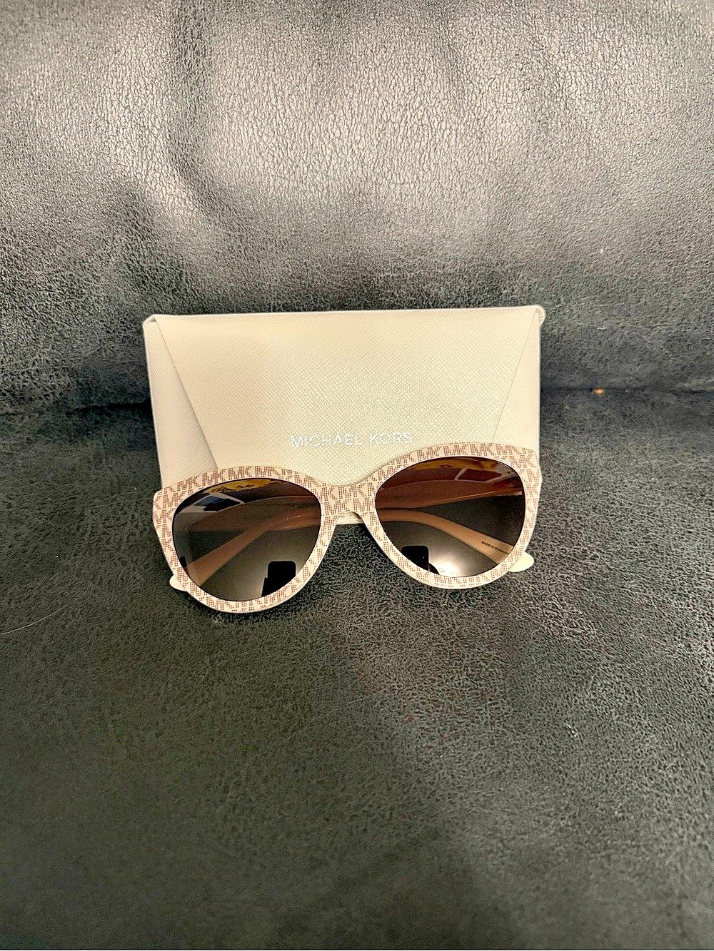 Michael Kors Reno MK2155 Sunglasses Geometric Sunglasses White & Brown